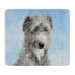 Scottish Deerhound Painting - Cute Original Dog Ar Cutting Board