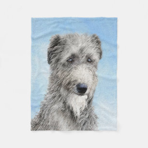 Scottish Deerhound Painting - Cute Original Dog Ar Fleece Blanket