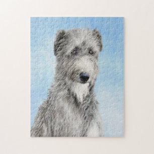 Scottish Deerhound Painting - Cute Original Dog Ar Jigsaw Puzzle