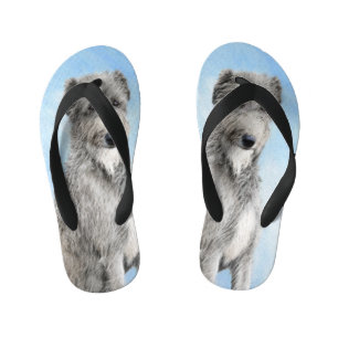 Scottish Deerhound Painting - Cute Original Dog Ar Kid's Thongs