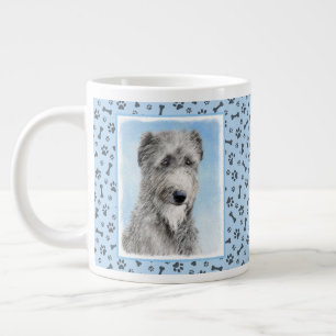 Scottish Deerhound Painting - Cute Original Dog Ar Large Coffee Mug