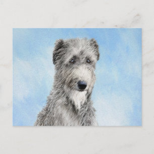 Scottish Deerhound Painting - Cute Original Dog Ar Postcard