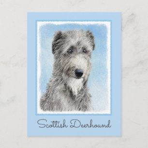 Scottish Deerhound Painting - Cute Original Dog Ar Postcard