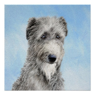 Scottish Deerhound Painting - Cute Original Dog Ar Poster