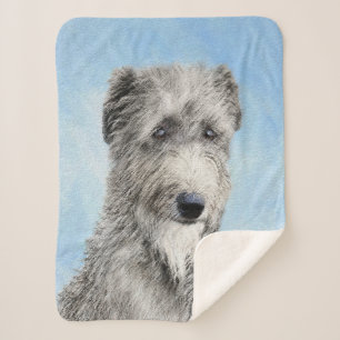 Scottish Deerhound Painting - Cute Original Dog Ar Sherpa Blanket