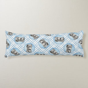 Scottish Deerhound Painting Grey Original Dog Art Body Cushion