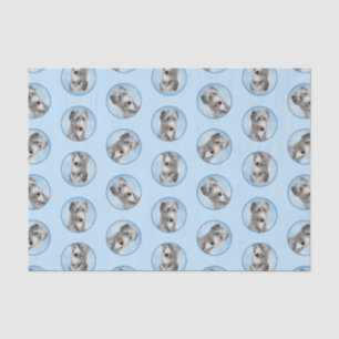 Scottish Deerhound Painting Grey Original Dog Art Tissue Paper