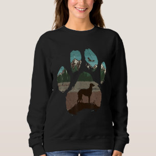 Scottish Deerhound Paw Mom Dad Dog Women Sweatshirt