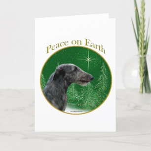 Scottish Deerhound Peace Holiday Card