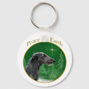 Scottish Deerhound Peace Key Ring