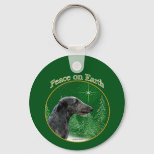 Scottish Deerhound Peace Key Ring