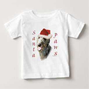 Scottish Deerhound Santa Paws Baby T-Shirt