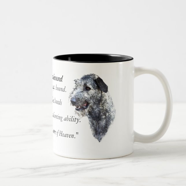 Scottish Deerhound Two-Tone Coffee Mug (Right)