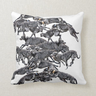 scottish deerhounds en goguette cushion