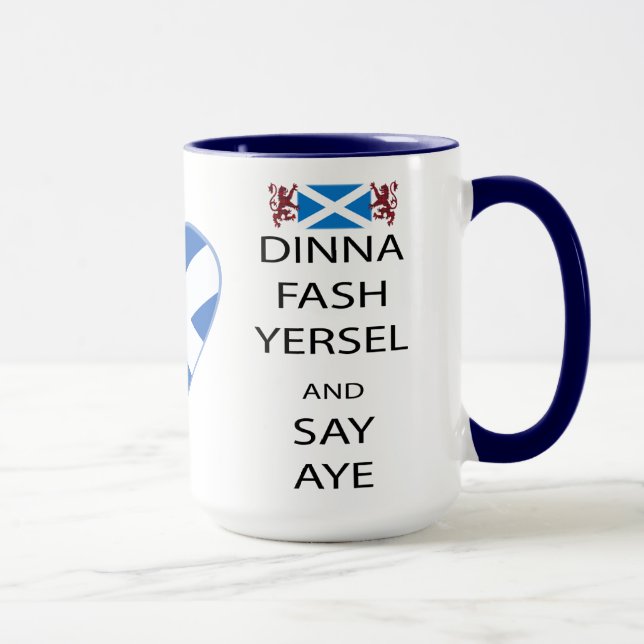 Scottish Dinna Fash Yersel Say Yes Mug (Right)