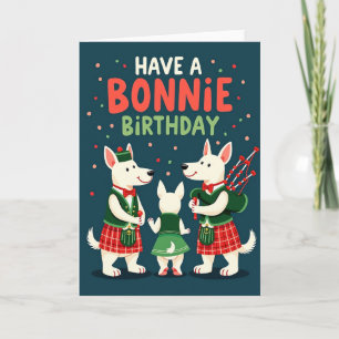 Scottish Dog Birthday Card