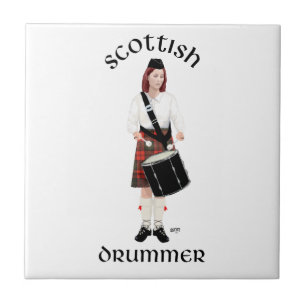 Scottish Drummer - Female Ceramic Tile