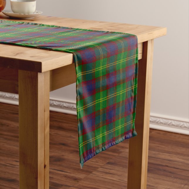 Scottish Durie Plaid Tartan Long Table Runner (In Situ)