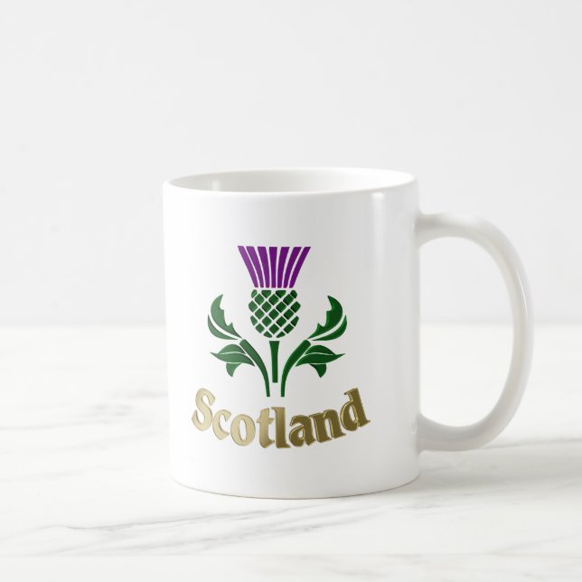 Scottish emblem thistle coffee mug (Right)