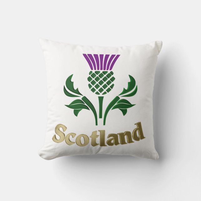 Scottish emblem thistle cushion (Front)