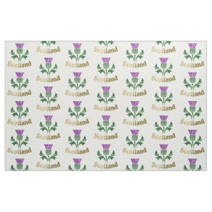 Scottish emblem thistle fabric