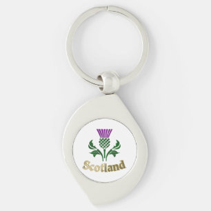 Scottish emblem thistle key ring