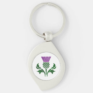 Scottish emblem thistle key ring