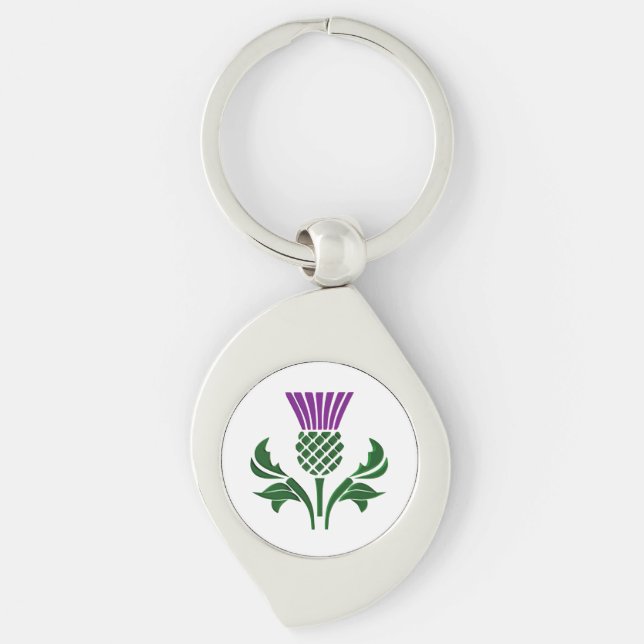 Scottish emblem thistle key ring (Front)
