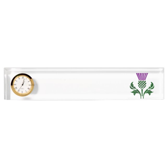 Scottish emblem thistle nameplate (Front)