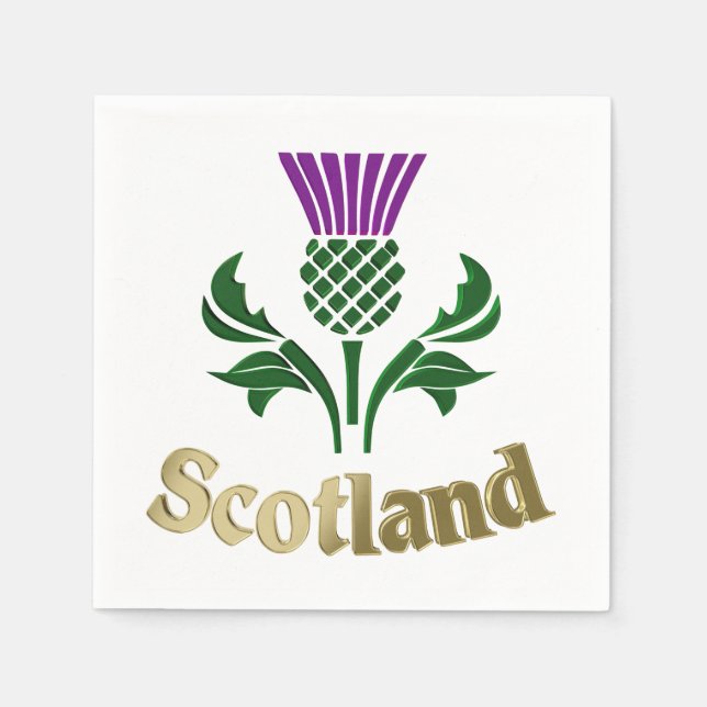 Scottish emblem thistle napkin (Front)