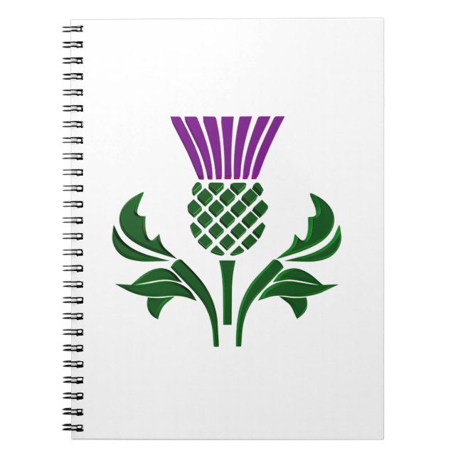 Scottish emblem thistle notebook (Front)