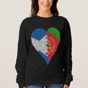 Scottish Eritrean Flag Heart Sweatshirt