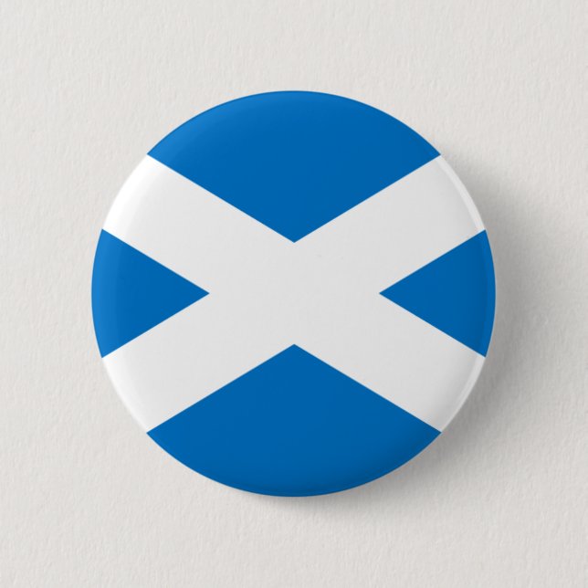 Scottish Flag 6 Cm Round Badge (Front)