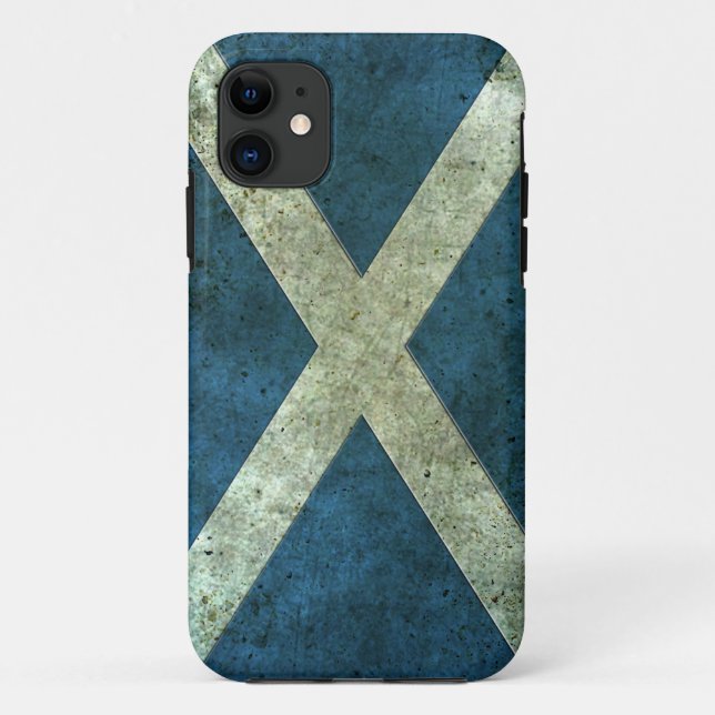 Scottish Flag Aged Steel Effect Case-Mate iPhone Case (Back)