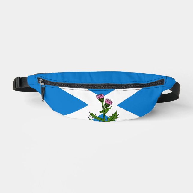 Scottish flag and thistle bum bags (Front)