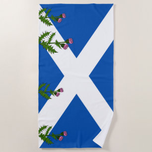 Scottish flag beach towel