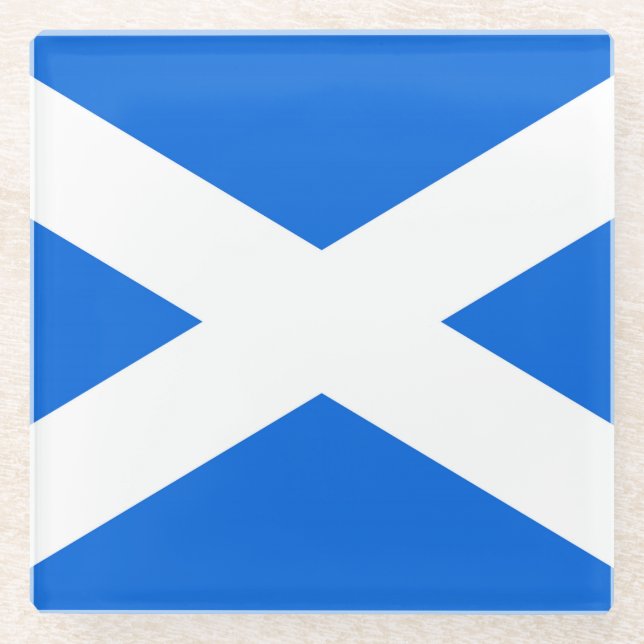 Scottish Flag coastercnt Glass Coaster (Front)