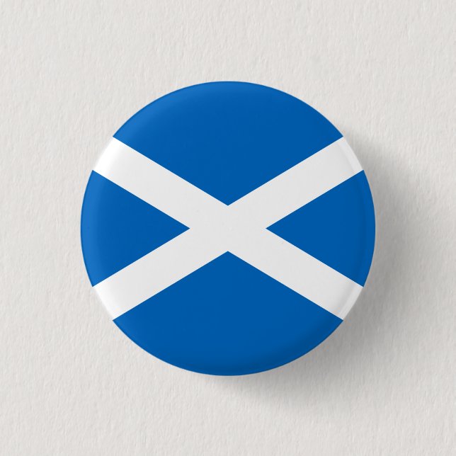 Scottish Flag, Flag of Scotland 3 Cm Round Badge (Front)