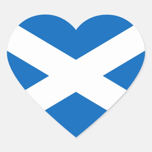 Scottish Flag Heart Sticker (Front)