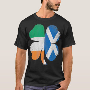 Scottish Flag Irish Shamrock St T-Shirt