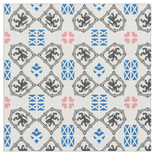 Scottish Flag & Lion Hearts, Scotland fashion IND Fabric