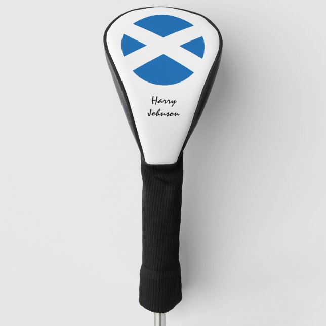 Scottish Flag & Monogrammed Golf Clubs Covers (Front)
