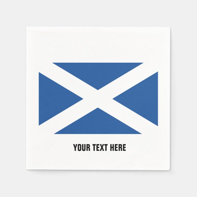 Scottish flag of Scotland custom party napkins (Front)