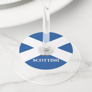 Scottish flag of Scotland personalised Wine Glass Tag
