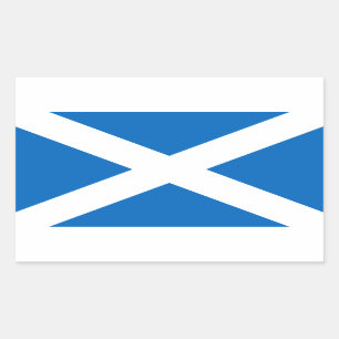 Scottish Flag of Scotland Saint Andrew’s Cross Sal Rectangular Sticker