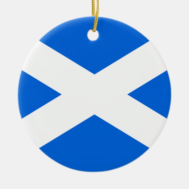 Scottish Flag orncnt Ceramic Ornament (Front)