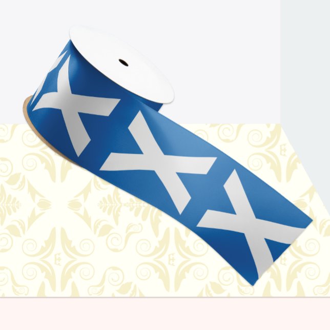 Scottish Flag Patriotic Ribbon, Scotland Grosgrain Ribbon (Creator Uploaded)