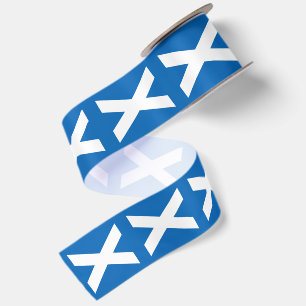 Scottish Flag Patriotic Ribbon, Scotland Satin Ribbon