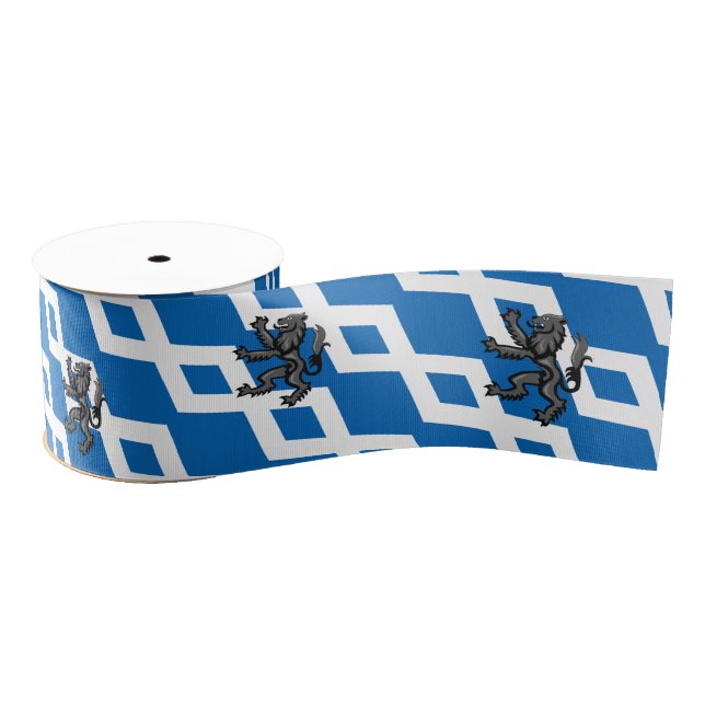Scottish Flag, Rampant lion - Game Style, Scotland Grosgrain Ribbon (Spool)