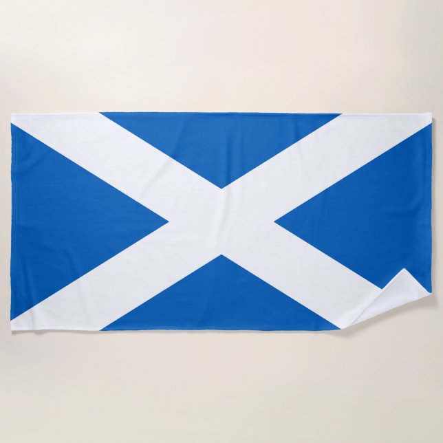Scottish Flag (Saltire) (Scotland Flag) Beach Towel (Front)